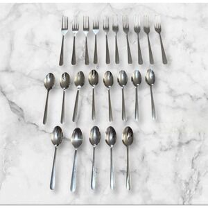 Next Day Gourmet Windsor Pattern‎ 23pcs Stainless Steel Dinner Forks Spoons Lot